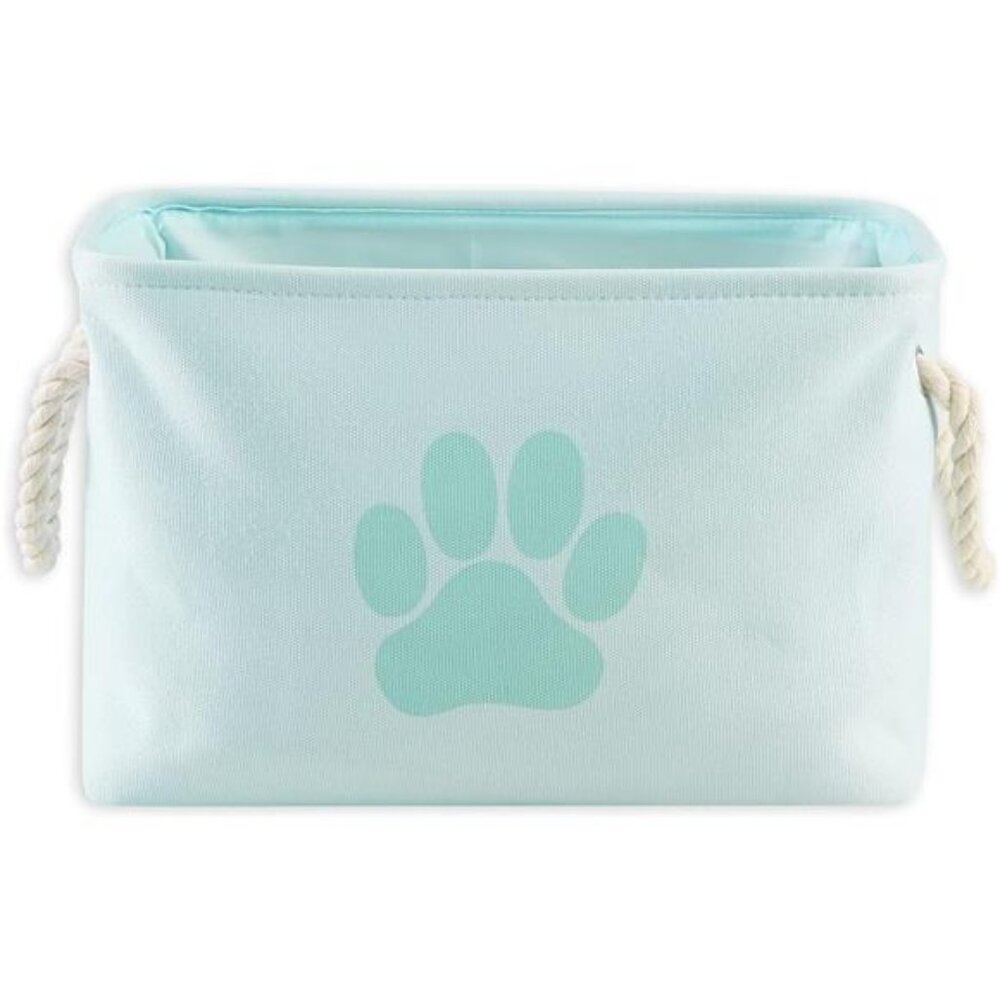 Pet Storage Collection Collapsible Bin, Small Rectangle, Aqua